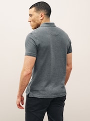 Barbour® Charcoal 100% Cotton Classic Pique Polo Shirt - Image 4 of 12