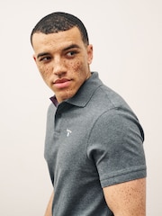 Barbour® Charcoal 100% Cotton Classic Pique Polo Shirt - Image 6 of 12