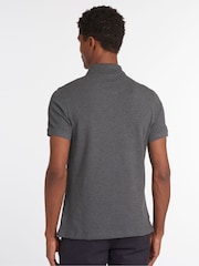 Barbour® Charcoal 100% Cotton Classic Pique Polo Shirt - Image 9 of 12