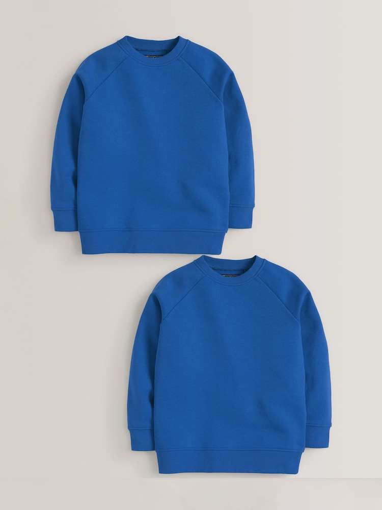 Blue 2 Pack Crew Neck School Sweater (3-16yrs) - Image 1 of 4