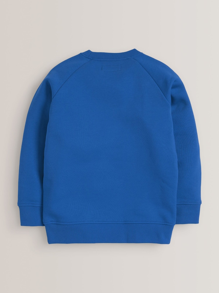 Blue Crew Neck School Sweater (3-16yrs) - Image 3 of 6