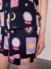 Chelsea Peers Blue Halloween Fortune Teller Print Short Pyjamas Set - Image 5 of 6