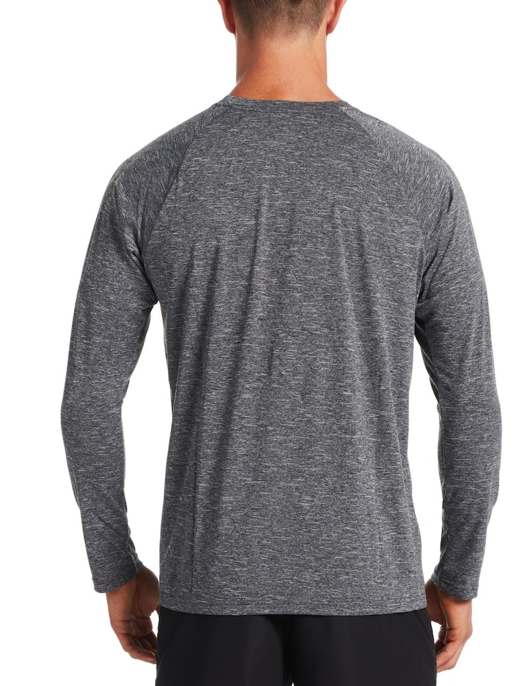 Nike Grey Nike Long Sleeve Hydroguard Rash Vest - Image 2 of 5