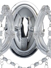 Searchlight Chrome Lillie Chrome  Crystal 2Lt Wall Light - Image 3 of 3
