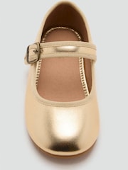 Mango Gold Ballet Pumps - Image 3 of 3