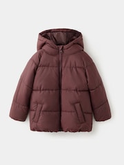 Mango Red Hooded Puffer Coat - Image 1 of 3