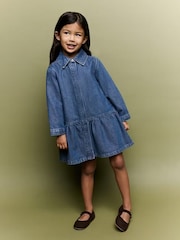 Mango Blue Denim Dress - Image 1 of 7