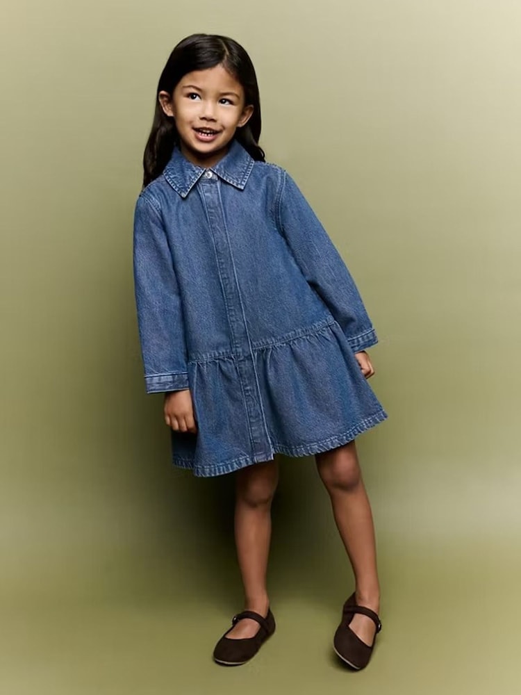 Mango Blue Denim Dress - Image 1 of 7