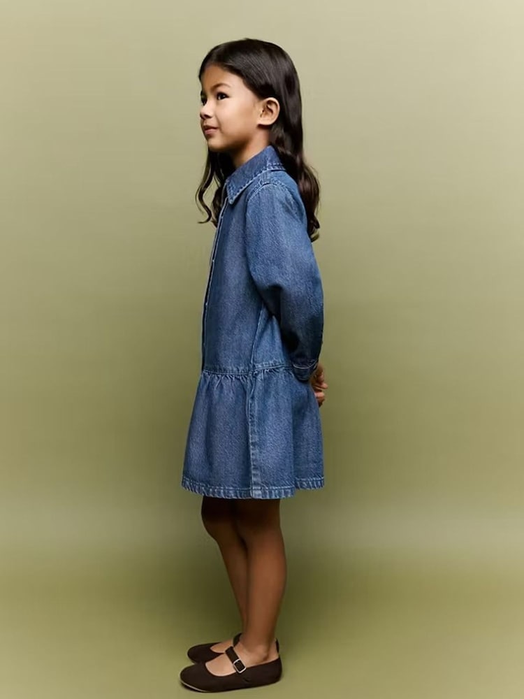 Mango Blue Denim Dress - Image 2 of 7
