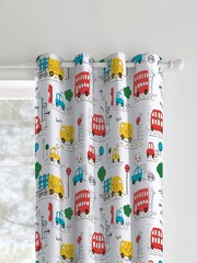 Catherine Lansfield White Transport Eyelet Curtains - Image 1 of 3
