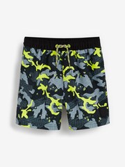 Black Fluro Camo Swim Shorts (3-16yrs) - Image 5 of 8