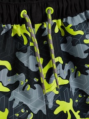 Black Fluro Camo Swim Shorts (3-16yrs) - Image 7 of 8