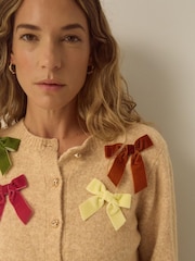 Monsoon Mila Bow Embellished Crew Neck Cardigan - صورة 4 من 5