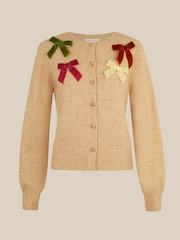 Monsoon Mila Bow Embellished Crew Neck Cardigan - صورة 5 من 5