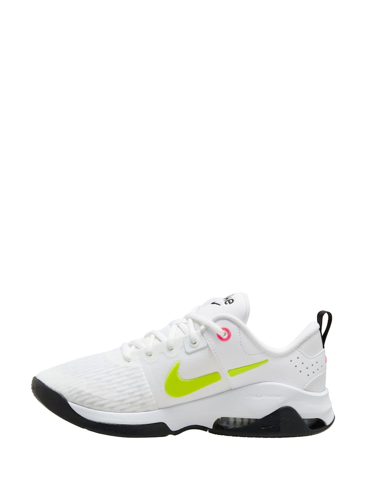 Nike White/Lime Zoom Bella 6 Gym Trainers - Image 2 of 4
