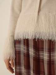 Monsoon Fina Fringe Crew Neck Cardigan - Image 2 de 4
