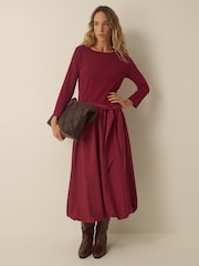 Monsoon Mikayla Long Sleeve Bubble Hem Midi Dress - Εικόνα 1 από 4