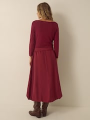 Monsoon Mikayla Long Sleeve Bubble Hem Midi Dress - Εικόνα 3 από 4