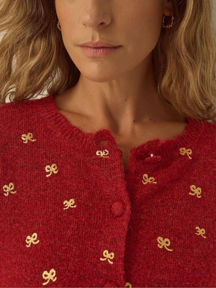 Monsoon Fee Foil Bow Knit Cardigan - Εικόνα 2 από 5 Monsoon Fee Foil Bow Knit Cardigan - Εικόνα 2 από 5