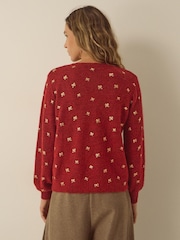 Monsoon Fee Foil Bow Knit Cardigan - Εικόνα 3 από 5