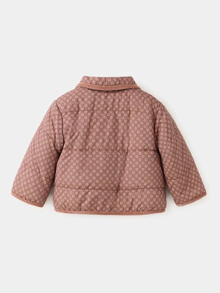 Mango Pink Quilted Padded Printed Jacket - Image 2 of 4
