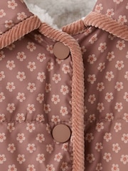Mango Pink Quilted Padded Printed Jacket - Image 3 of 4