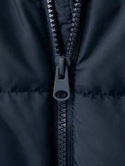 Mango Blue Hooded Puffer Coat - Image 4 of 4