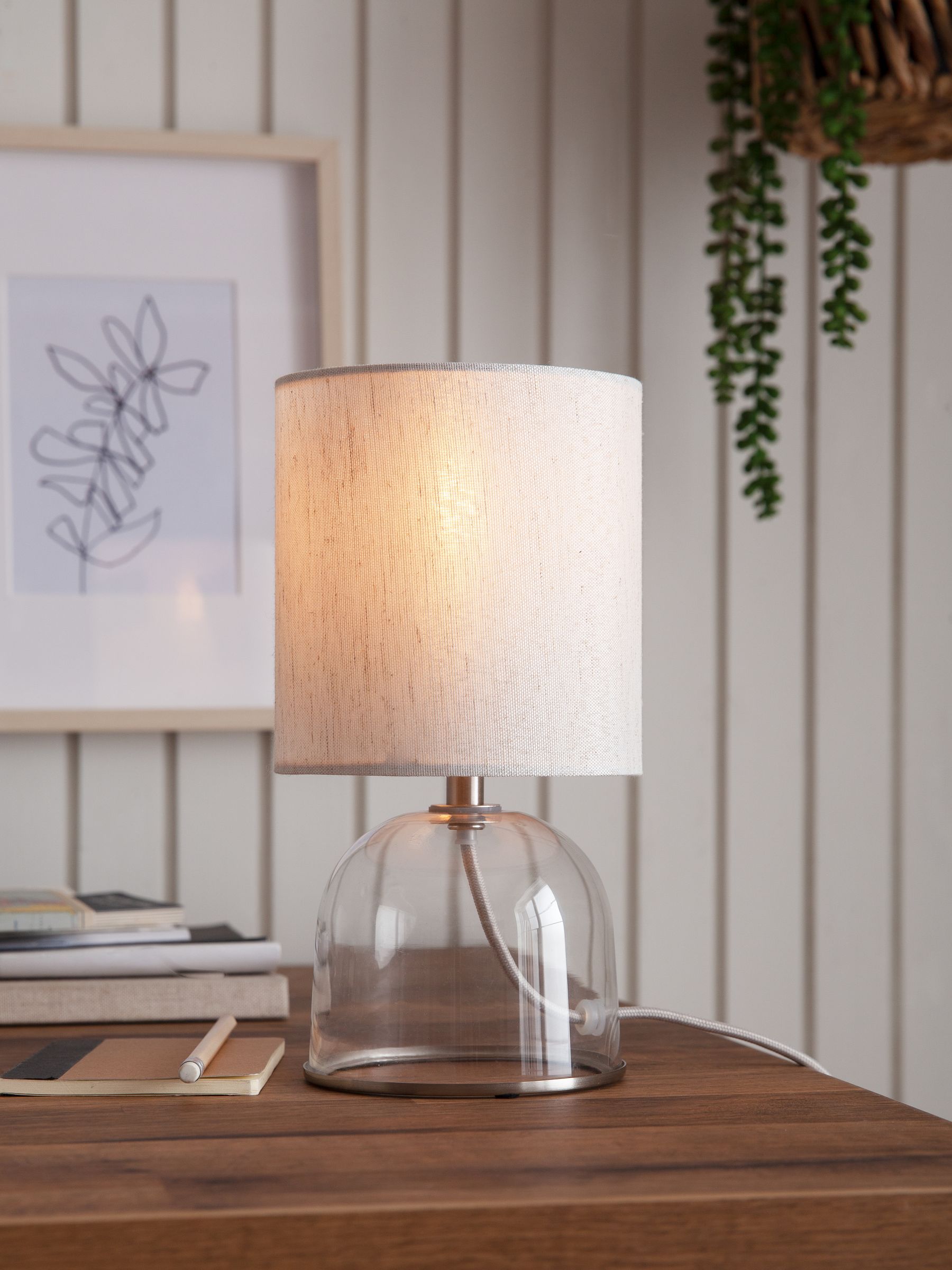 Buy Brushed Nickel Gloucester Bedside Table Lamp from the Next UK ...