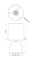 Brushed Chrome Gloucester Bedside Table Lamp - Image 6 of 6