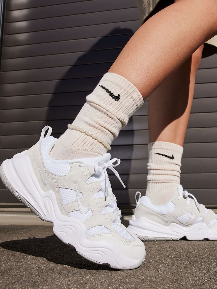 Nike Light Grey Tech Hera Trainers - Image 1 of 11