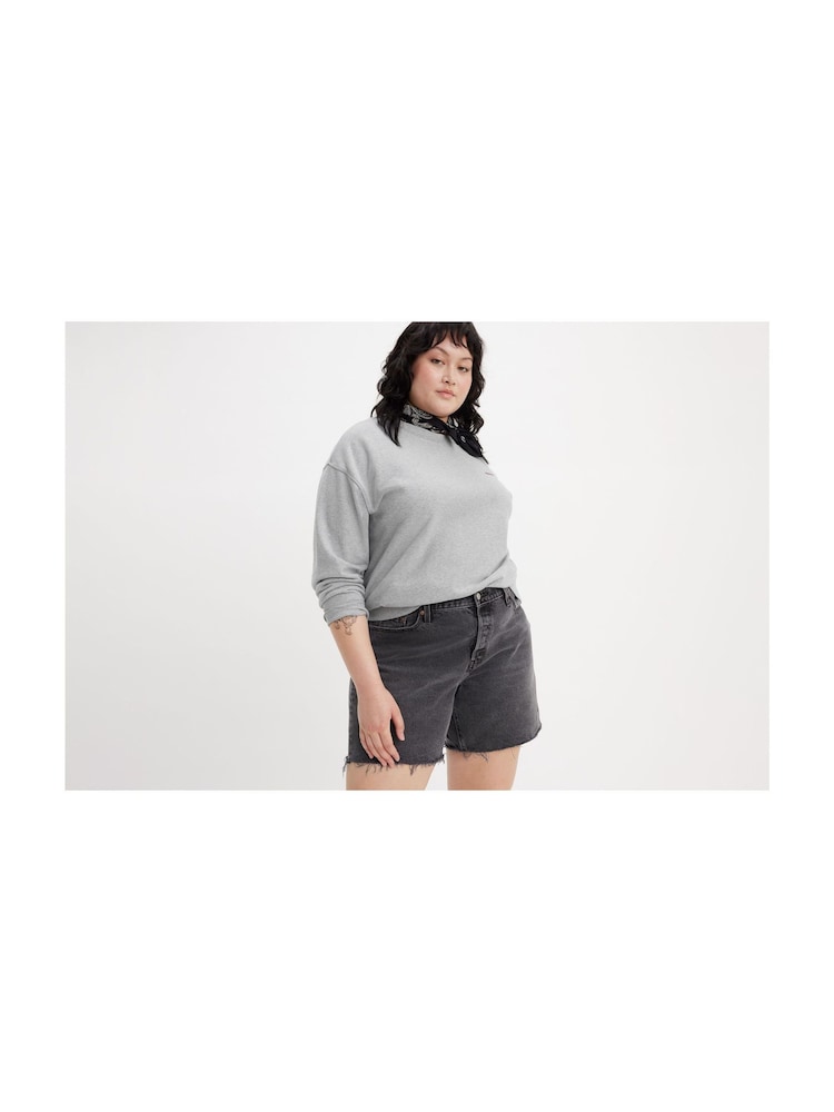 Levi's® Beach Cut Washed Black Mom 80s Denim 100% Cotton Shorts - Image 1 of 8