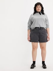 Levi's® Beach Cut Washed Black Mom 80s Denim 100% Cotton Shorts - Image 4 of 8