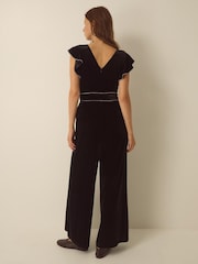 Monsoon Dionne V-Neck Velvet Jumpsuit - صورة 2 من 5