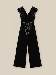 Monsoon Dionne V-Neck Velvet Jumpsuit - صورة 5 من 5