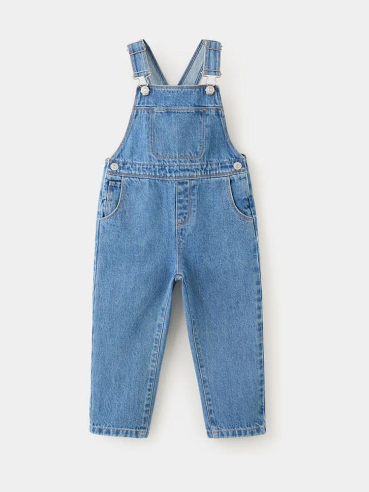 Mango Blue Denim Dungarees - Image 1 of 4