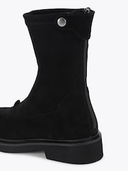 Steve Madden Black Myer Suede Ankle Boots - Image 3 of 4