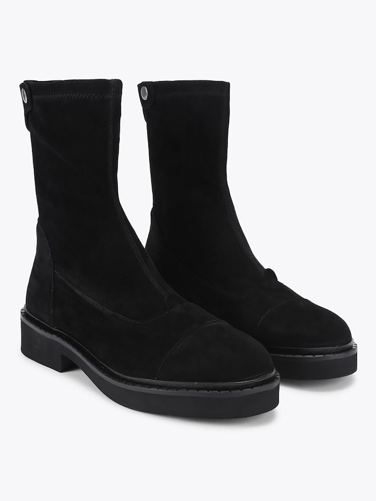 Steve Madden Black Myer Suede Ankle Boots - Image 4 of 4 Steve Madden Black Myer Suede Ankle Boots - Image 4 of 4