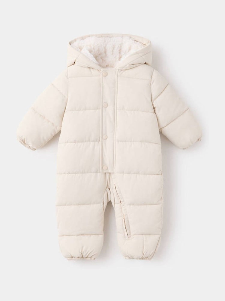 Mango Cream Padded Lined Pramsuit - Image 1 of 4