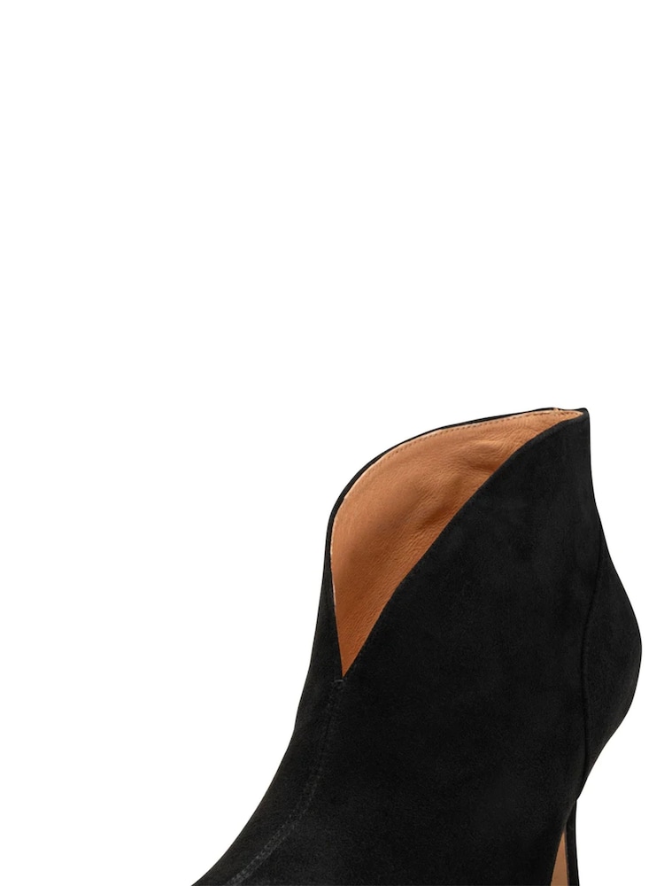 Negru - Ghete și cizme pantofi din piele întoarsă cu vârf ascuțit Shoe The Bear Valentine - Image 6 of 8