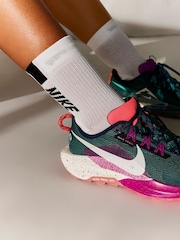 Nike Green/Pink ReactX Pegasus Trail 5 Trail Running Shoes - Image 1 of 20