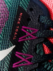 Nike Green/Pink ReactX Pegasus Trail 5 Trail Running Shoes - Image 16 of 20