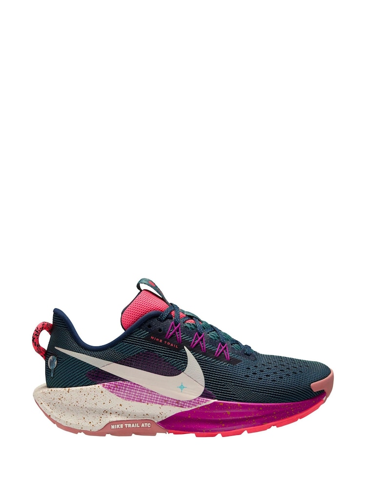Nike Green/Pink ReactX Pegasus Trail 5 Trail Running Shoes - Image 20 of 20