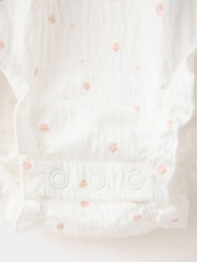 Mango White Frill Collar Polka Dot Bodysuit - Image 4 of 4