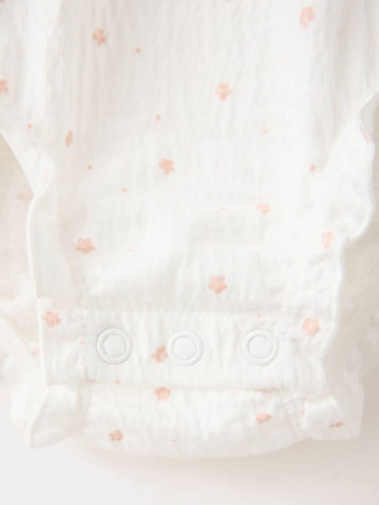 Mango White Frill Collar Polka Dot Bodysuit - Image 4 of 4