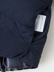 Mango Blue Reversible Check Puffer Coat - Image 5 of 5