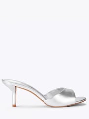 Steve Madden Silver Kendrix Heeled Leather Sandals - Image 1 of 4