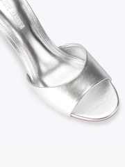 Steve Madden Silver Kendrix Heeled Leather Sandals - Image 4 of 4