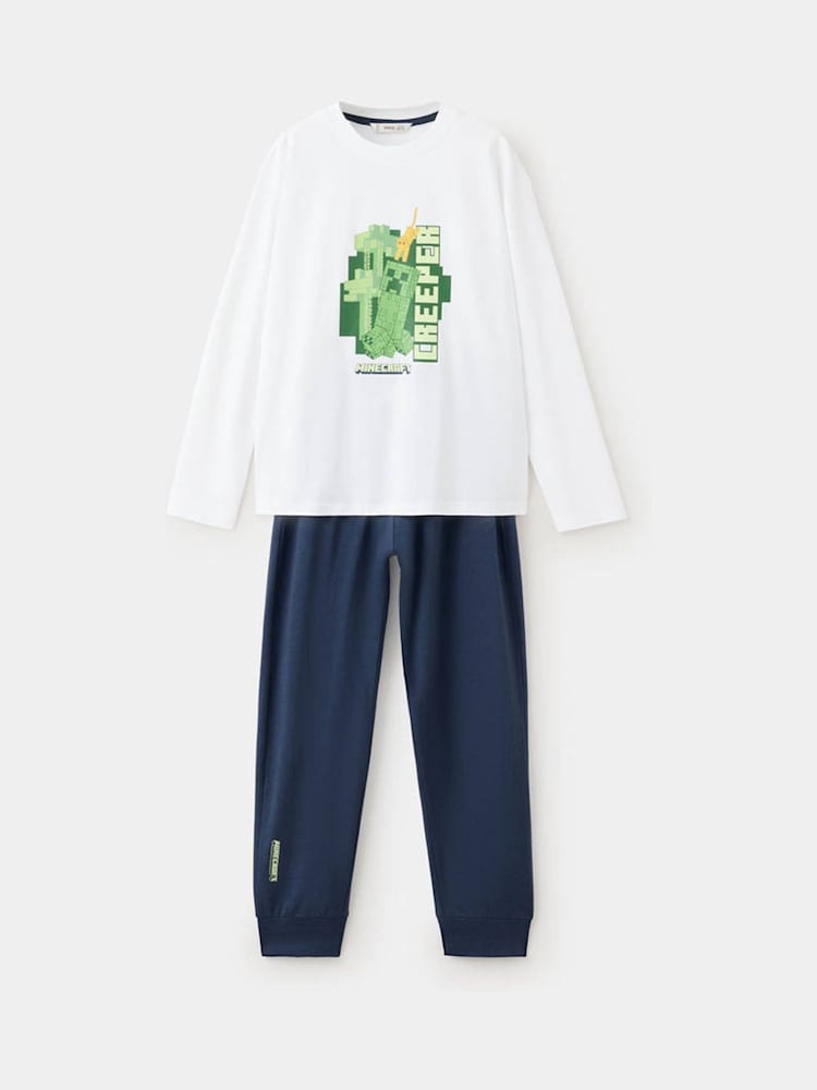 Mango Blue Minecraft Pyjamas - Image 1 of 4