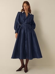 Monsoon Hallie Embellished Collar Midi Shirt Dress - Εικόνα 1 από 4