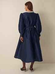 Monsoon Hallie Embellished Collar Midi Shirt Dress - Εικόνα 2 από 4